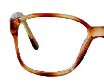 Vintage 1980s Amber Tortoise Shell Eyeglass Frames