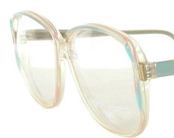 Vintage Unworn 1980s Blue French Eyeglasses Frames