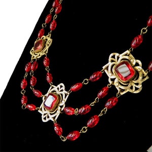 Antique Art Nouveau Beaded Necklace image 1