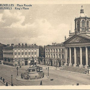 Antique Brussels Belgium Postcard Royal Square