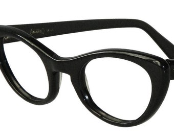 Vintage 1960s Black Eyeglass Frames Never Used