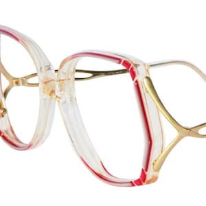 Vintage 1980s Raspberry Red Designer Eyeglass Frames Never Used