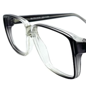 Montura de gafas vintage para hombre, color gris degradado, sin usar