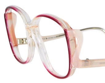 Vintage 1980s Sophia Loren Red Pink Eyeglass Frames Never Worn