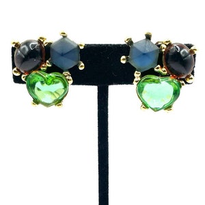 Vintage Gance Paris Cabochon Earrings