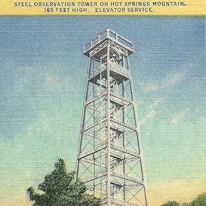 Arkansas Fire Tower Beobachtungs-Hot Springs-Gebirgspostkarte Postkarte