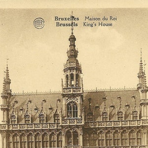 Postal antigua de Bruselas Bélgica Maison du Roi