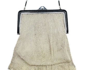 Vintage 1920s Enameled Mesh Handbag