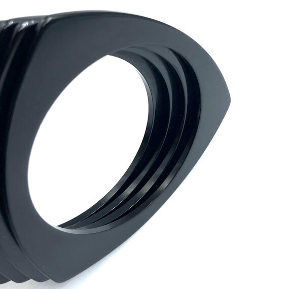 Triangular Bakelite Bangle Bracelets Lot of 4 - image 8