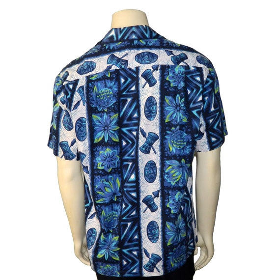 Vintage 1960s Mens Hawaiian Shirt Size Large Ui-M… - image 3