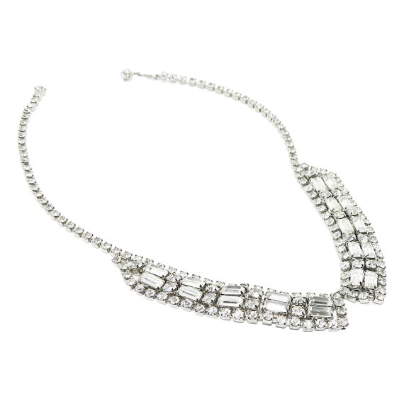 Vintage 1950s Rhinestone Necklace - image 8