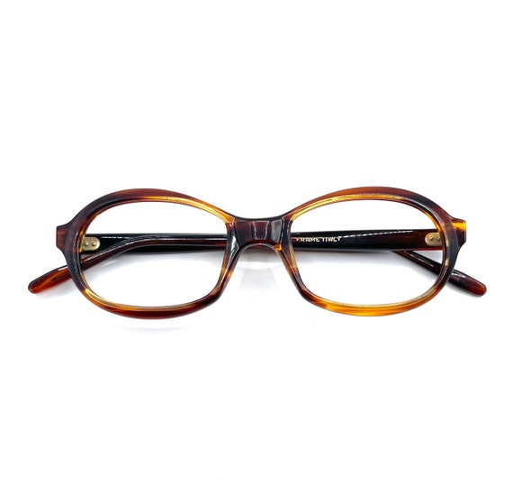 Vintage 1960s Mod Amber Eyeglass Frames Never Used - image 10