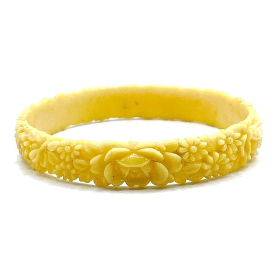 Vintage 1930s Celluloid Bangle Bracelet - image 1