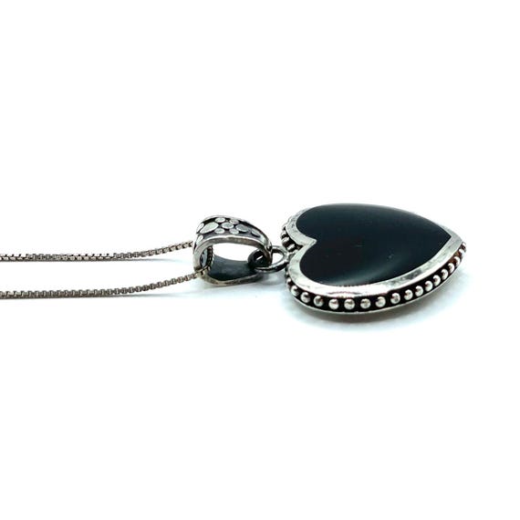 【VINTAGE HOLLYWOOD】Silky Black n Pearl Heart Necklace Welcome to joyful online shopping!