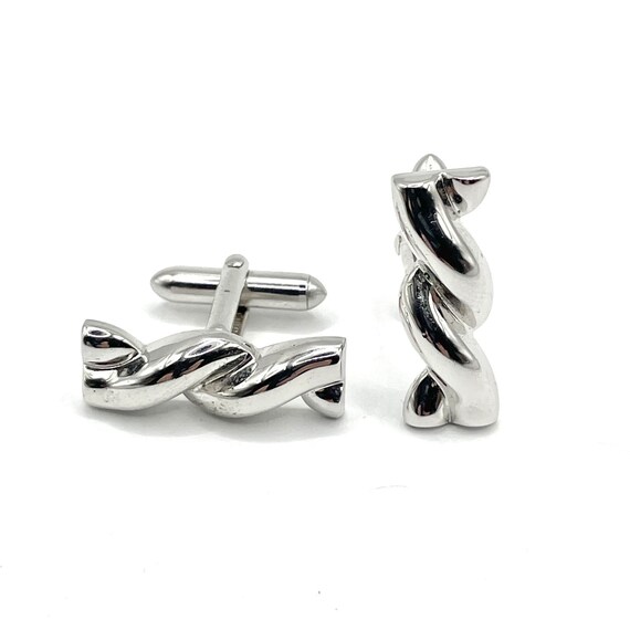 Vintage 1950s Cufflinks and Tie Clip Set - image 4