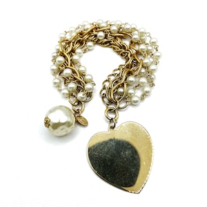 Vintage Pearl Charm Bracelet by Park Lane