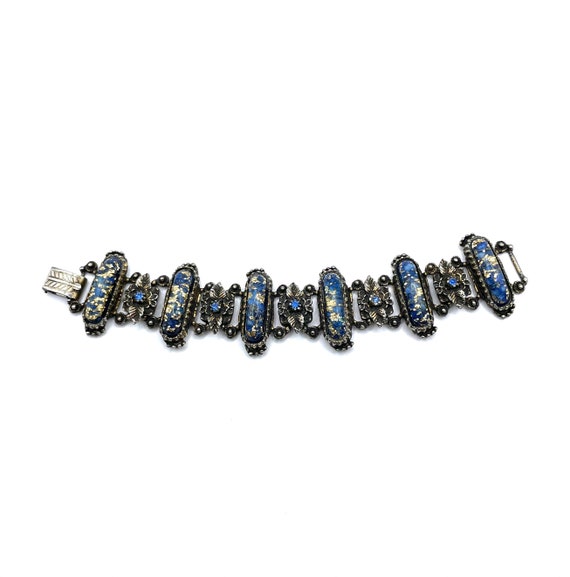 Vintage 1950s Confetti Lucite Rhinestone Bracelet - image 9