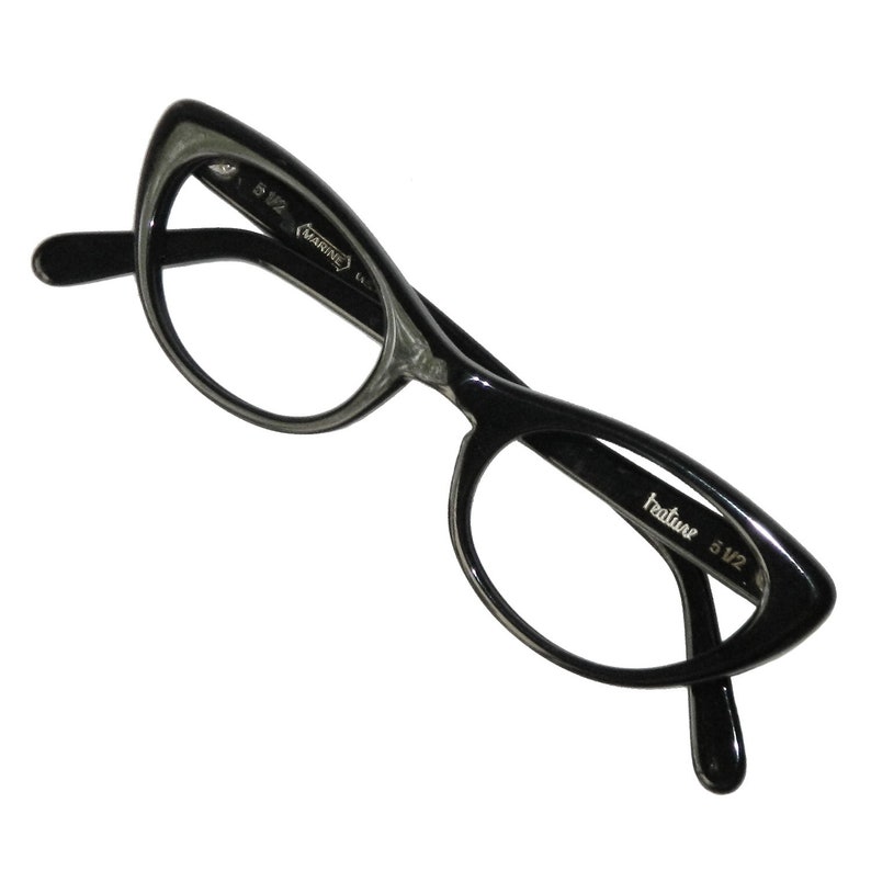 Vintage 1960s Black Eyeglass Frames Never Used Etsy