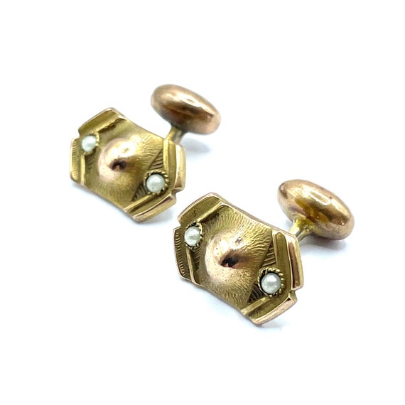 Antique Gold Filled Victorian Cufflinks - image 2