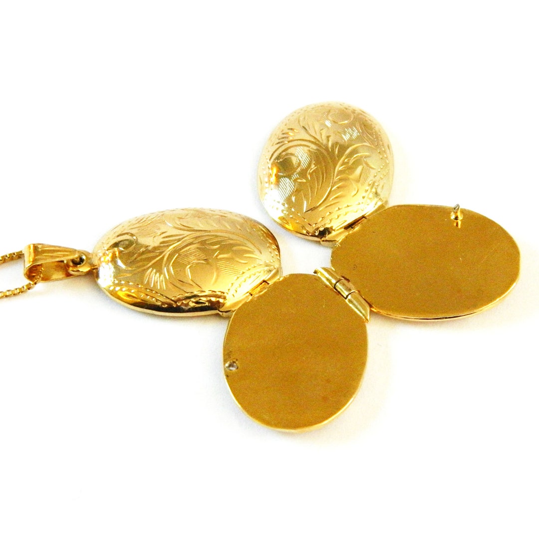 Vintage Multi Photo Sterling Silver Gold Plated Locket Pendant Etsy