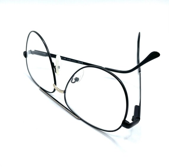 Vintage 1980s Black Aviator Style Eyeglasses Neve… - image 6