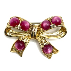 Vintage Coro brosch med rosett från 1940-talet