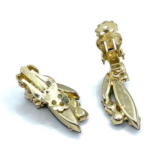 Vintage 1960s Juliana Rhinestone Clip On Earrings - image 5