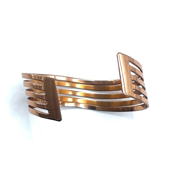 Vintage Solid Copper Cuff Bracelet by Renoir - image 6