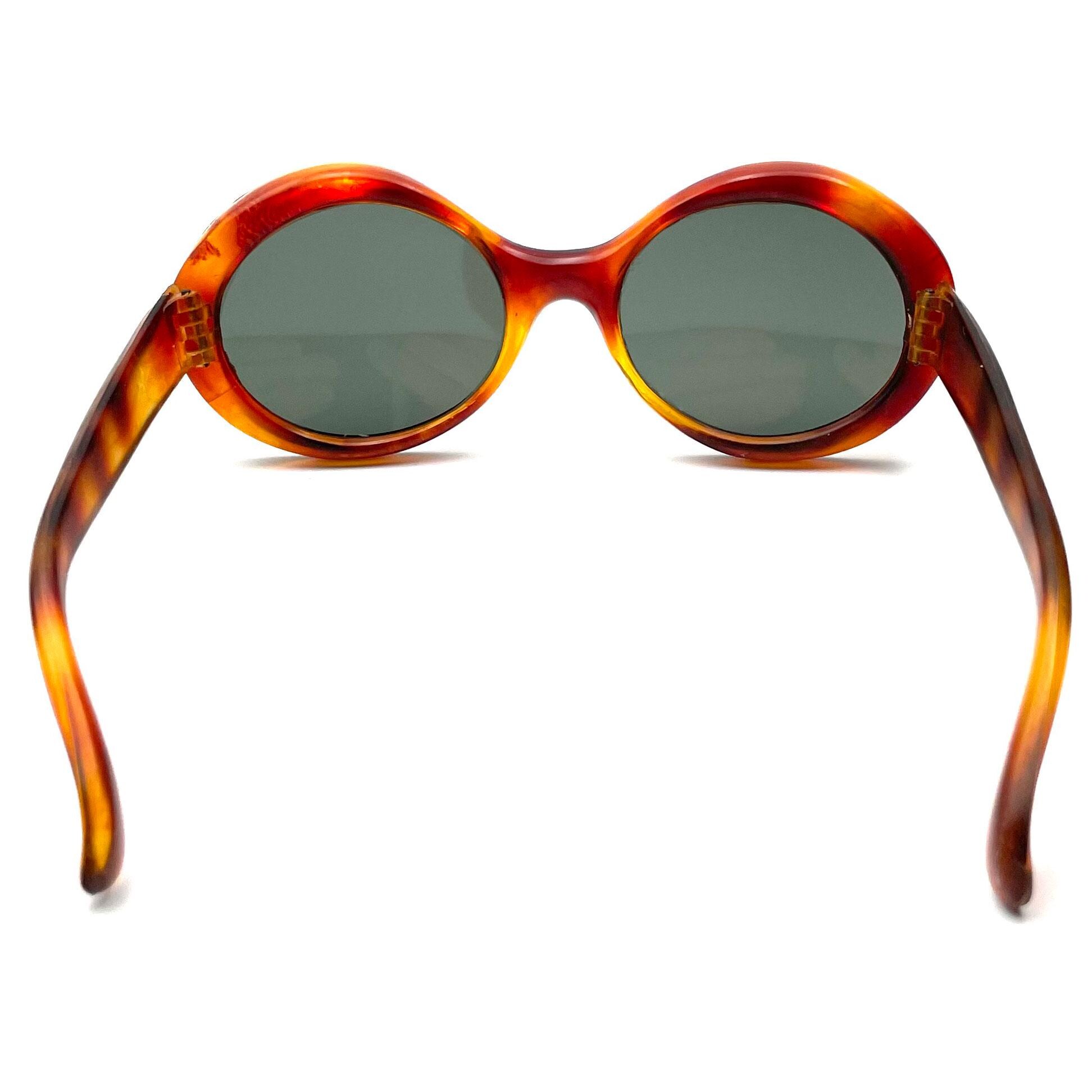 Vintage 1960s Mod Style Amber Stripe Sunglasses - Etsy