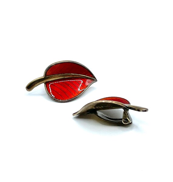 Vintage 1950s Enameled Norwegian Sterling Silver … - image 7