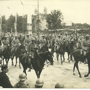 Cartão postal francês antigo do Dia da Vitória, 1919, Primeira Guerra Mundial