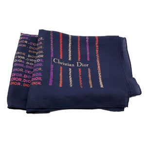 Vintage Silk Christian Dior Designer Scarf