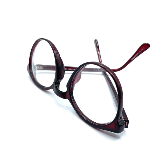 Vintage Burgundy Red Eyeglass Frames Never Used - image 10