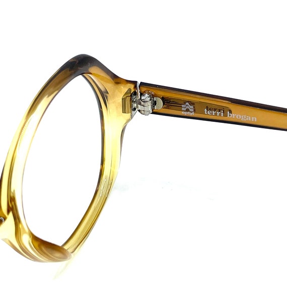 Vintage 1980s Amber Eyeglass Frames - image 9