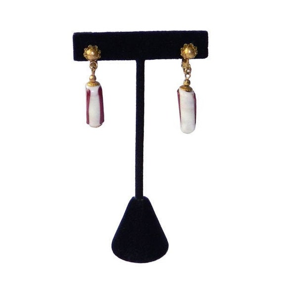 Vintage 1950s Miriam Haskell Drop Earrings - image 1