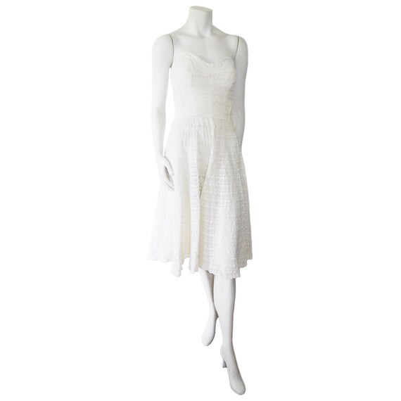 Vintage 1950s Cotton Lace Sundress - image 1