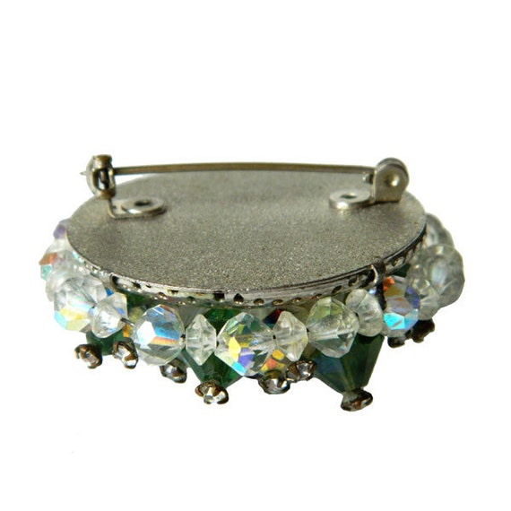 Vintage 1950s Bicone Aurora Borealis Crystal Rhin… - image 4