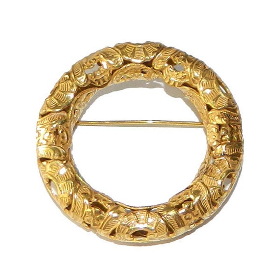 Vintage 1950s Miriam Haskell Brooch - image 1