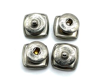 Paire De Boutons De Manchettes Anciens En Nacre - Style Années 1920 - Occasion Vintage
