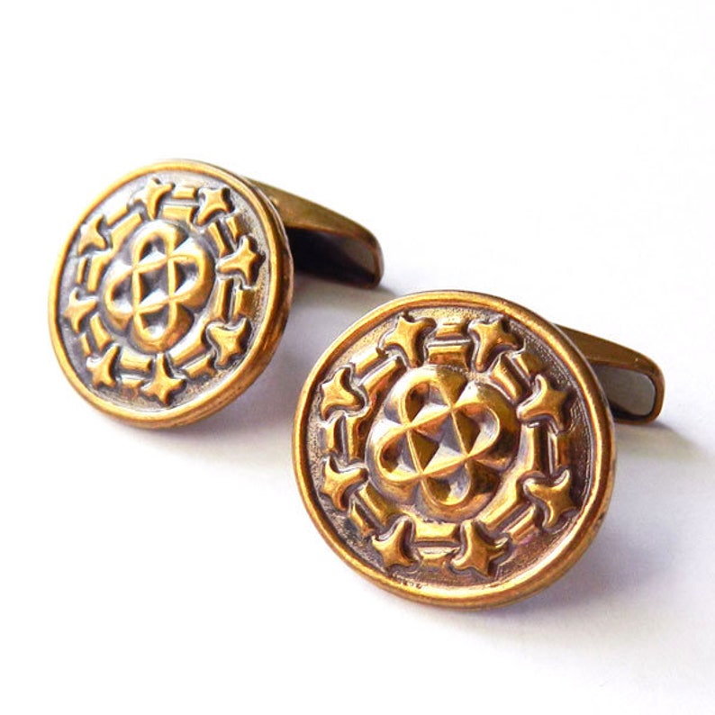 Vintage 1950/'s Celtic Copper Cuff Links Hallmarked