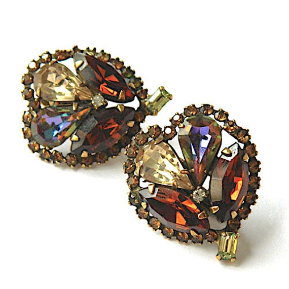 Vintage Vendome 1950s Rhinestone Earrings - image 3