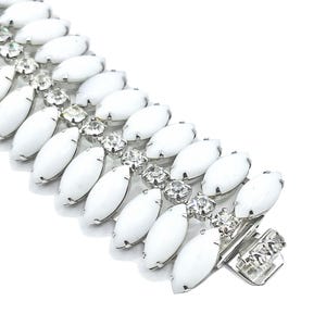 Bracelet Vintage Signé Kramer - 3 Rangs, Couleur Argent, Qualité Supérieure