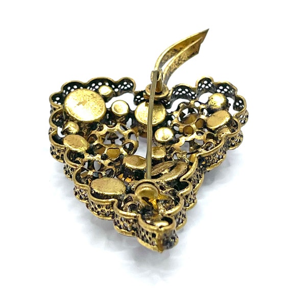 Vintage Austrian Crystal Grapes Brooch - image 8