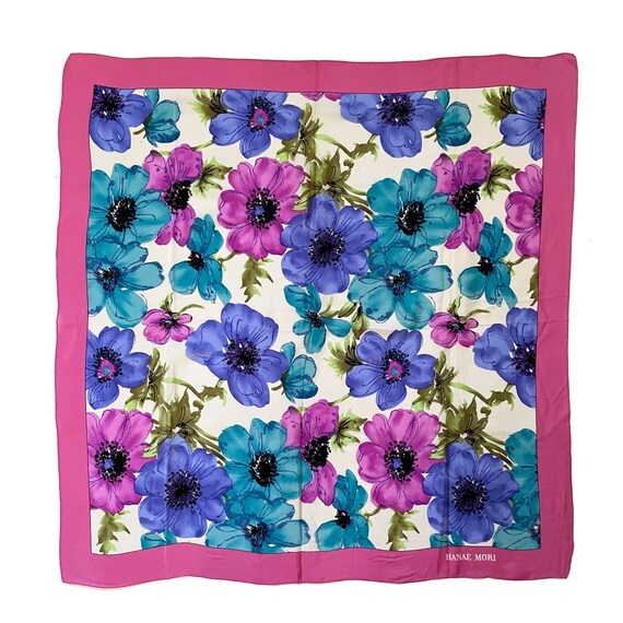 HANAE MORI vintage 朝顔柄 コットンティアードスカート 40