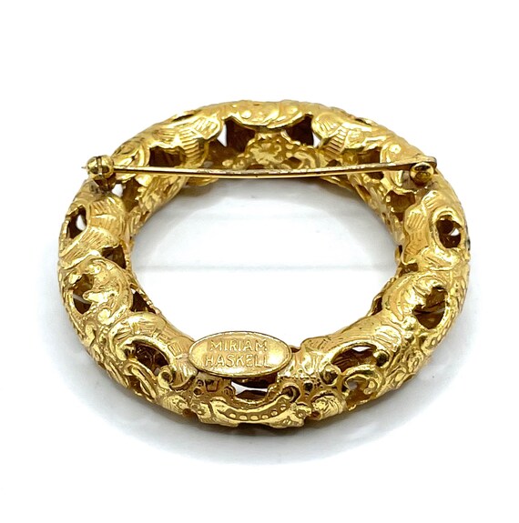 Vintage 1950s Miriam Haskell Brooch - image 7