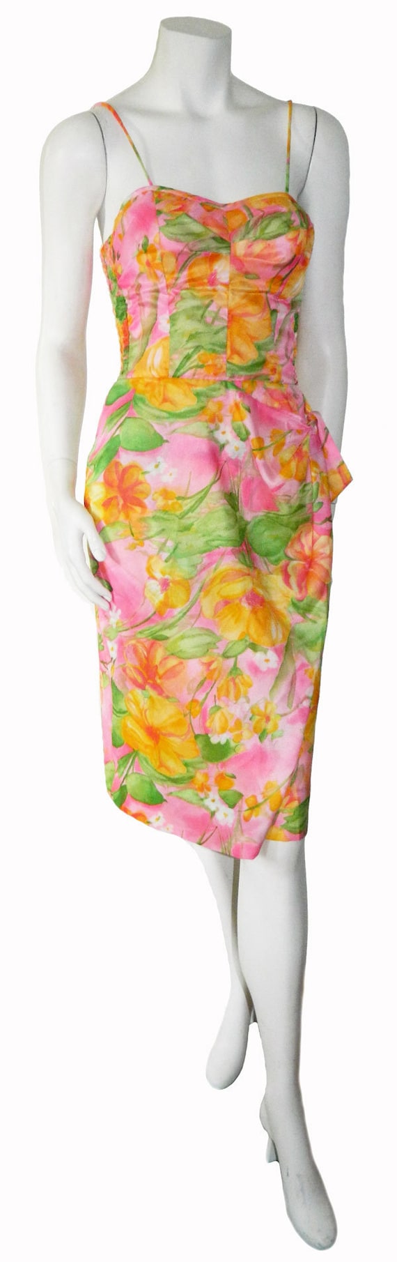 Vintage 1960's Hawaiian Sarong Style Dress