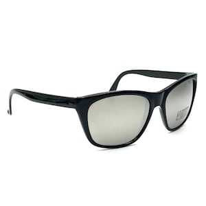 Vintage 1980s Mens Mirrored Black Sunglasses