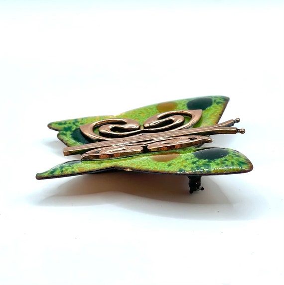 Vintage 1950s Matisse Enameled Copper Butterfly B… - image 8