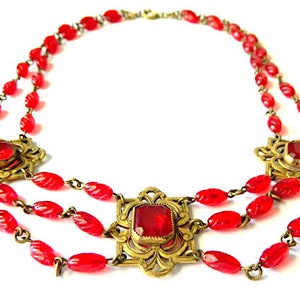 Antique Art Nouveau Beaded Necklace image 6