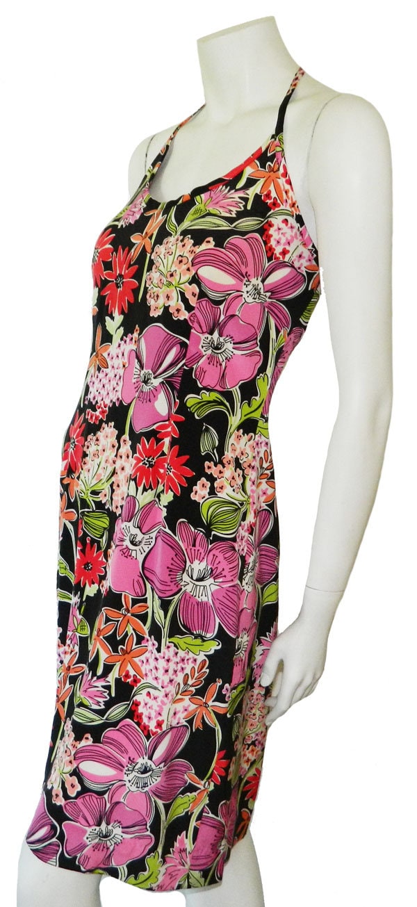 Vintage Silk Lilly Pulitzer Hawaiian Style Halter Dress - Etsy